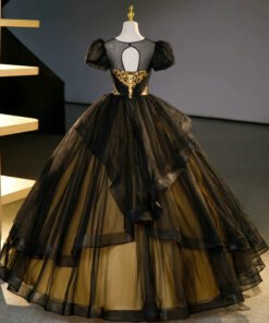 black and yellow ball gown-1454002