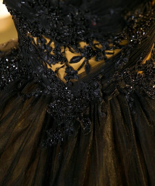 black and yellow ball gown-1454005