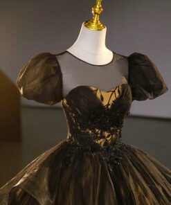 black and yellow ball gown-1454007