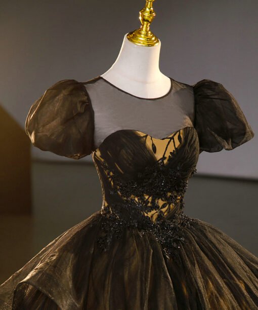 black and yellow ball gown-1454007
