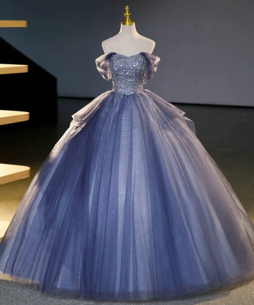 blue princess ball gown 1455-02