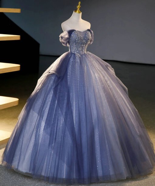 blue princess ball gown 1455-03