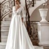 simple satin wedding dress 1173-001