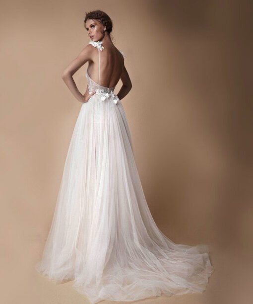 high slit wedding dress 1458-003