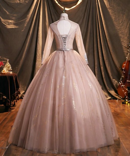 dusky pink ball gown 1472-02