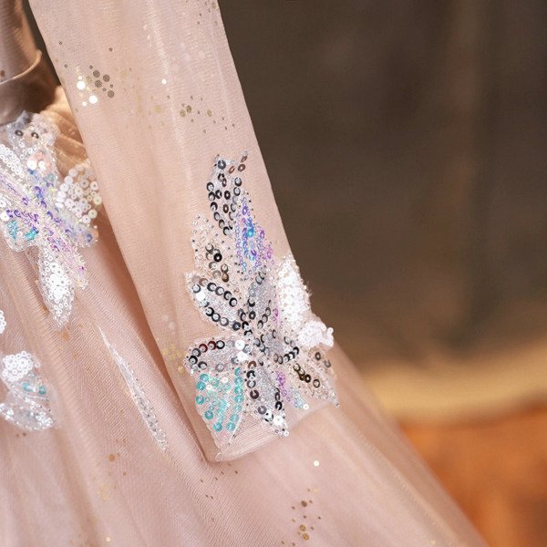 dusky pink ball gown 1472-03