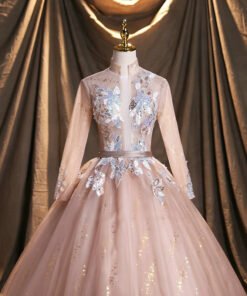 dusky pink ball gown 1472-06