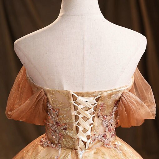gold quinceanera dress 1466-02