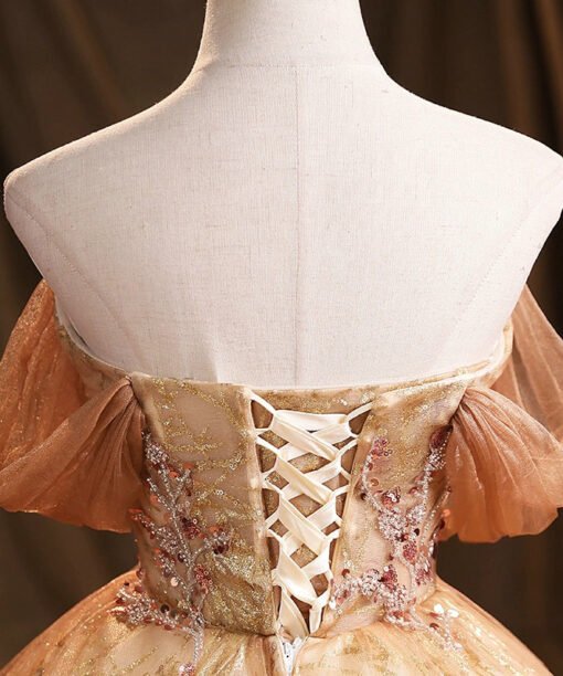 gold quinceanera dress 1466-02