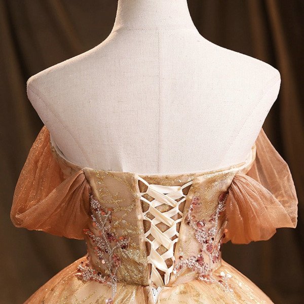 gold quinceanera dress 1466-02