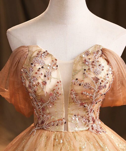 gold quinceanera dress 1466-03