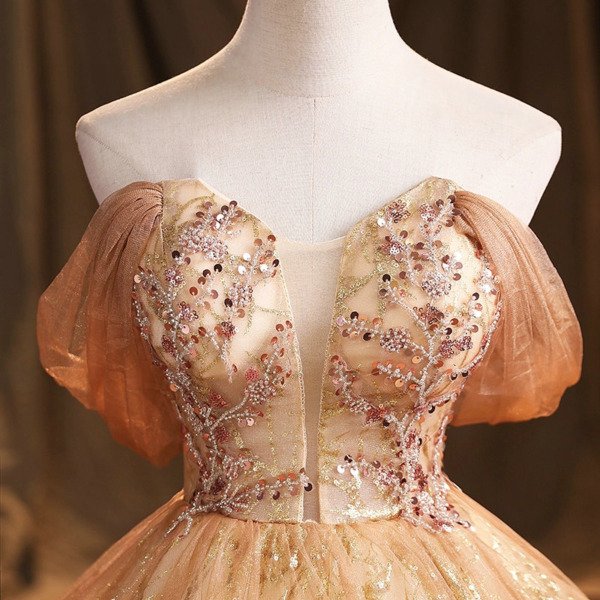 gold quinceanera dress 1466-03