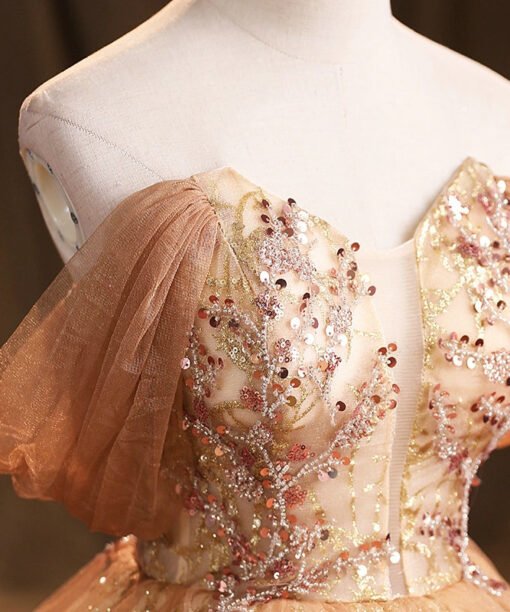 gold quinceanera dress 1466-06