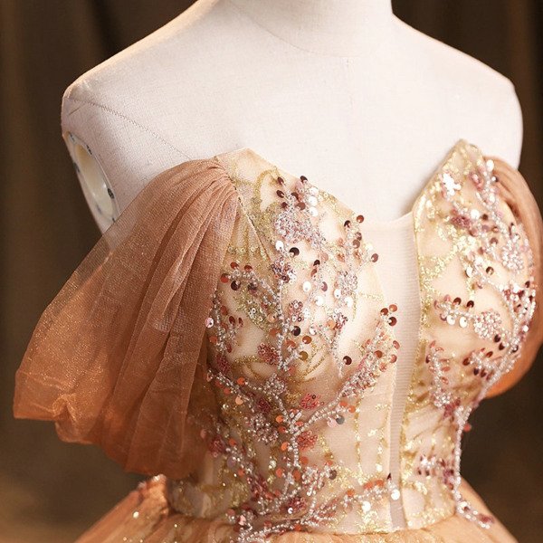 gold quinceanera dress 1466-06