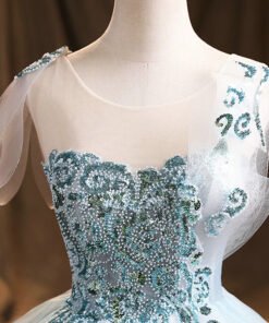green blue quinceanera dress 1470-02