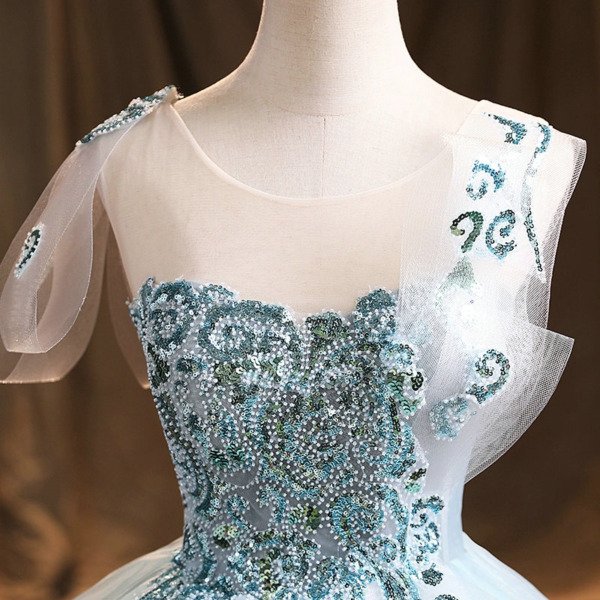 green blue quinceanera dress 1470-02