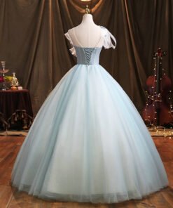green blue quinceanera dress 1470-04