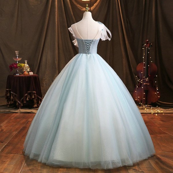 green blue quinceanera dress 1470-04