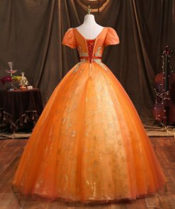orange quinceanera dresses 1468-01