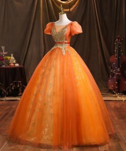 orange quinceanera dresses 1468-03