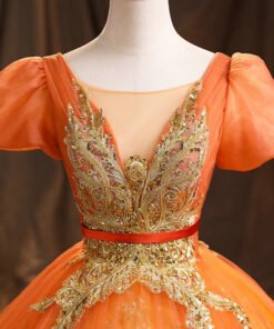 orange quinceanera dresses 1468-06