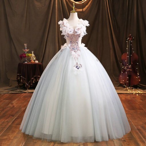 pink and blue quinceanera dress 1469-02