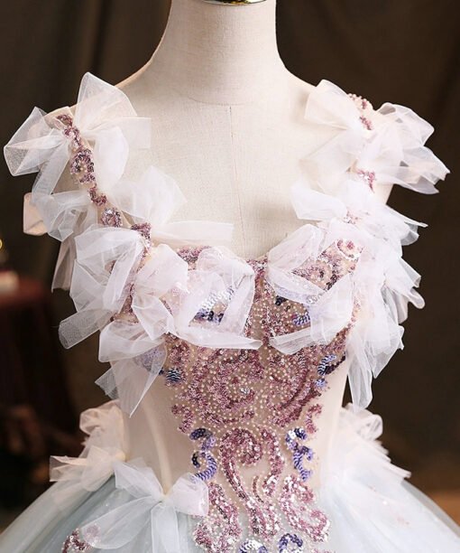 pink and blue quinceanera dress 1469-04