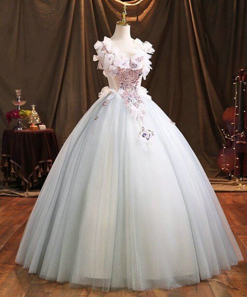 pink and blue quinceanera dress 1469-06
