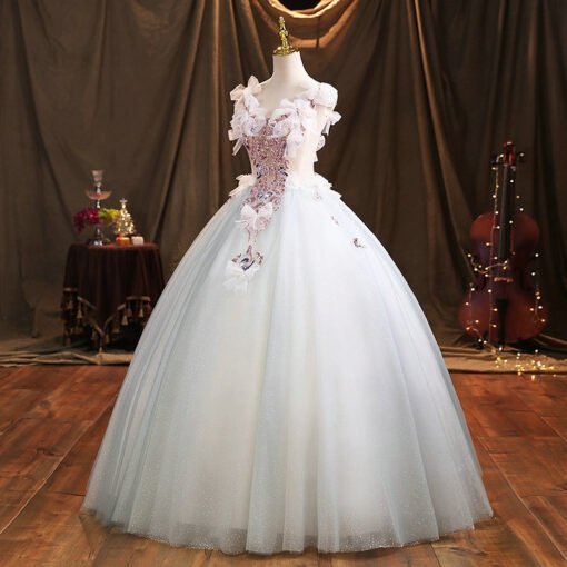 pink and blue quinceanera dress 1469-07