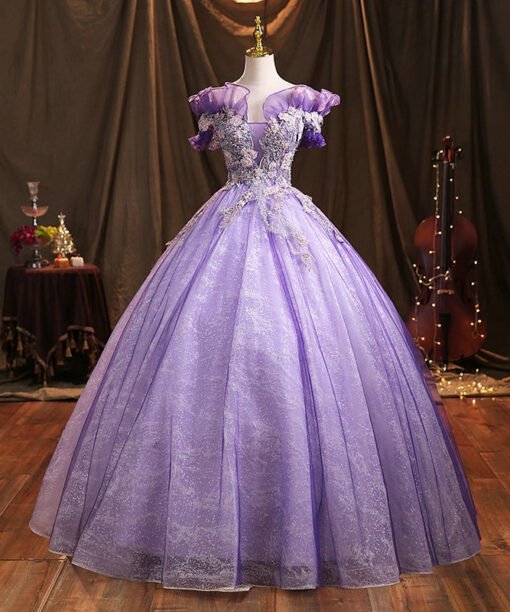 purple sweet sixteen dresses 1467-04