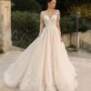 a line wedding dress long sleeve 1477-001