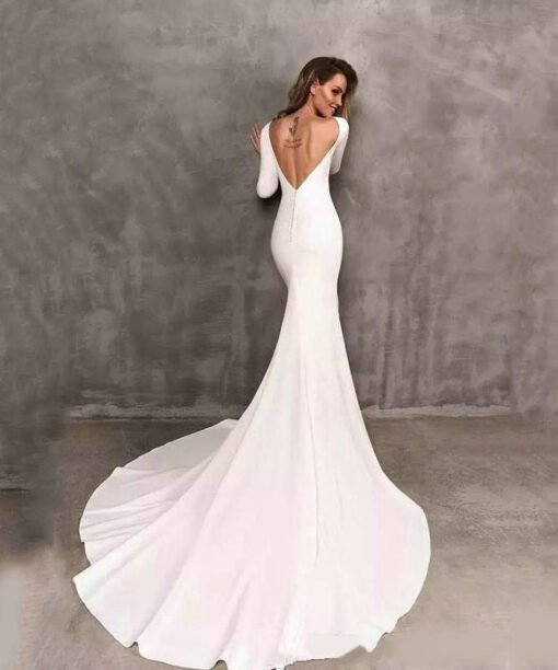 backless wedding dress 1481-002