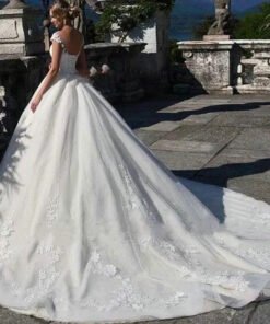 cap sleeve wedding dress 1479-001