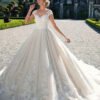 cap sleeve wedding dress 1479-004
