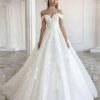 off the shoulder a line wedding dress 1476-002