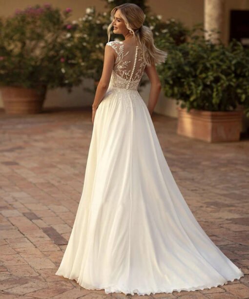 high slit wedding dress 1489-002