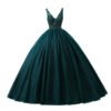 dark green wedding dress 1502-007