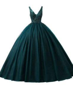 dark green wedding dress 1502-007