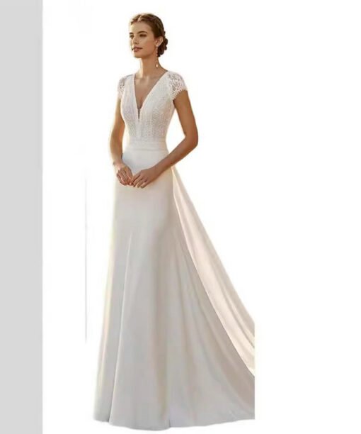 backless a line wedding dress 1516-003