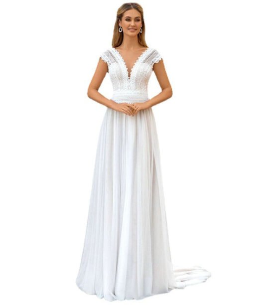 chiffon wedding dress 1509-001