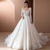 square neckline wedding dress 1514-002