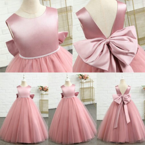 blush pink flower girl dress 1540-001