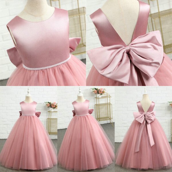 blush pink flower girl dress 1540-001
