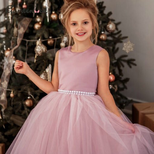 blush pink flower girl dress 1540-003