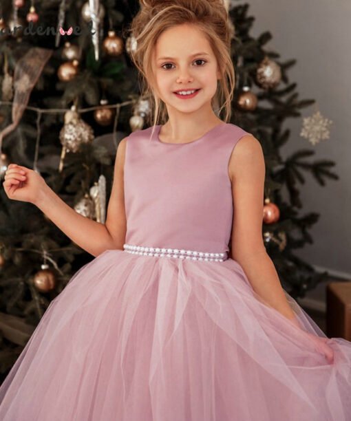 blush pink flower girl dress 1540-003