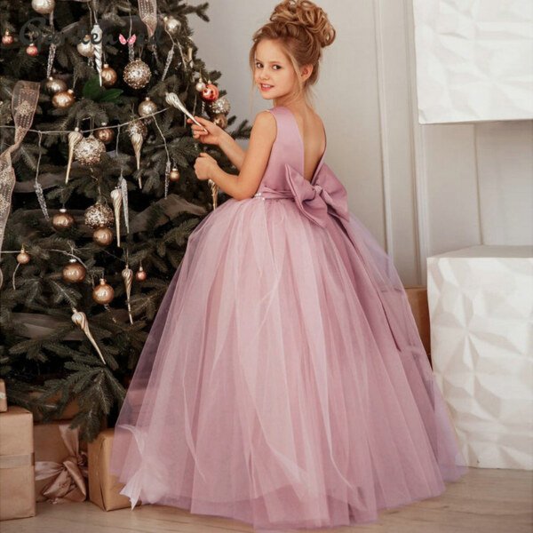 Blush Pink Flower Girl Dress For Sale - Image 2