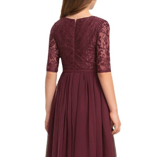 burgundy flower girl dress 1543-002