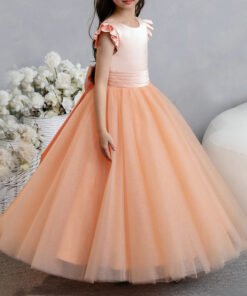 orange flower girl dress 1548001