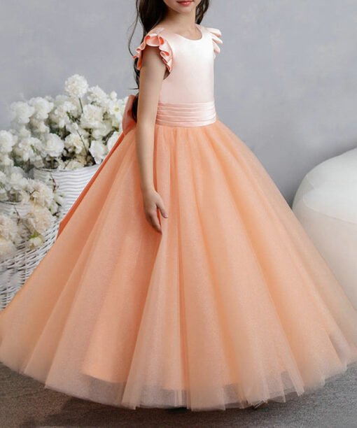 orange flower girl dress 1548001