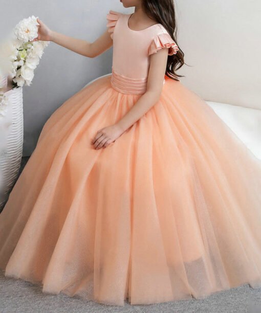orange flower girl dress 1548002